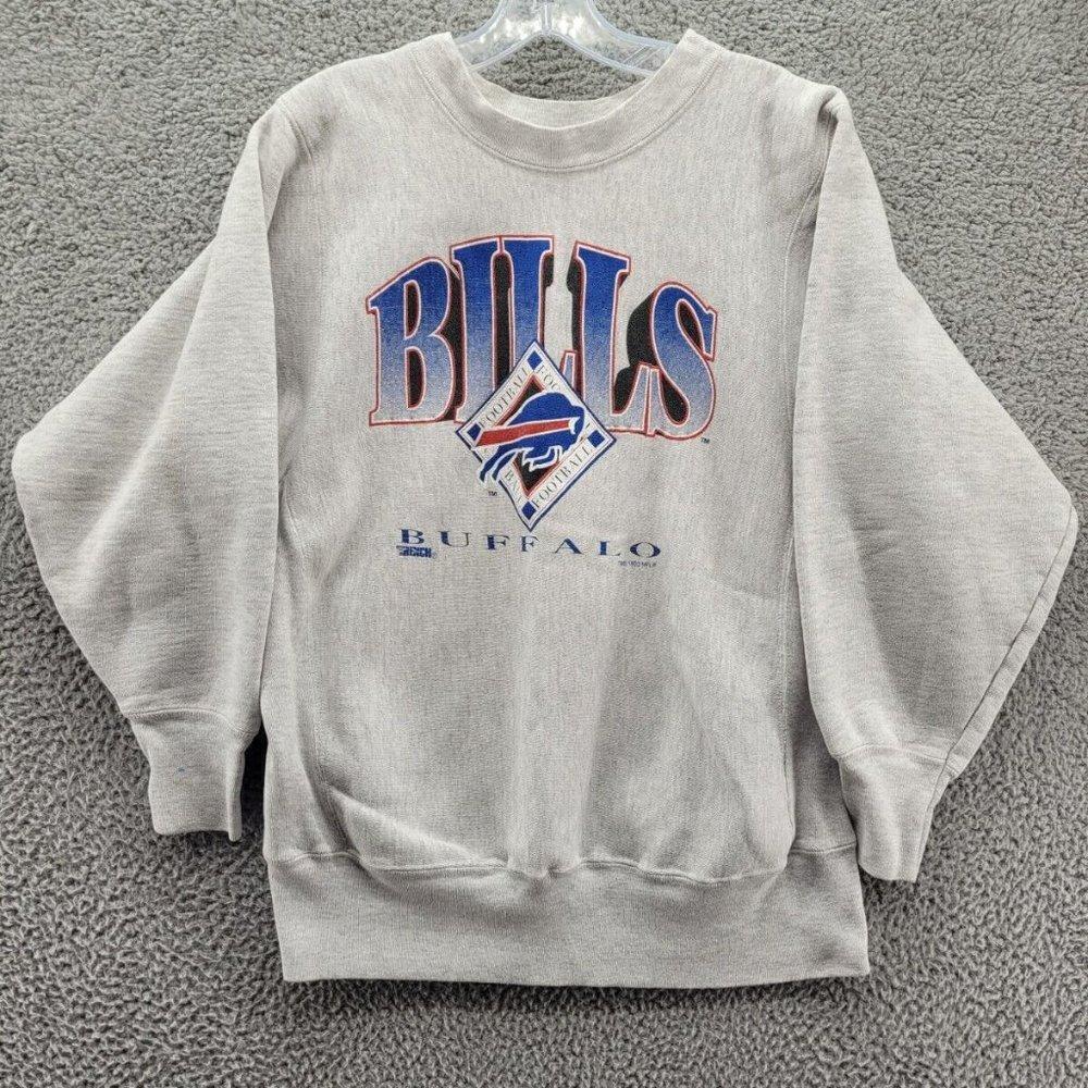 90s Buffalo Bills Retro Football Fan Apparel Light Grey Sweatshirt